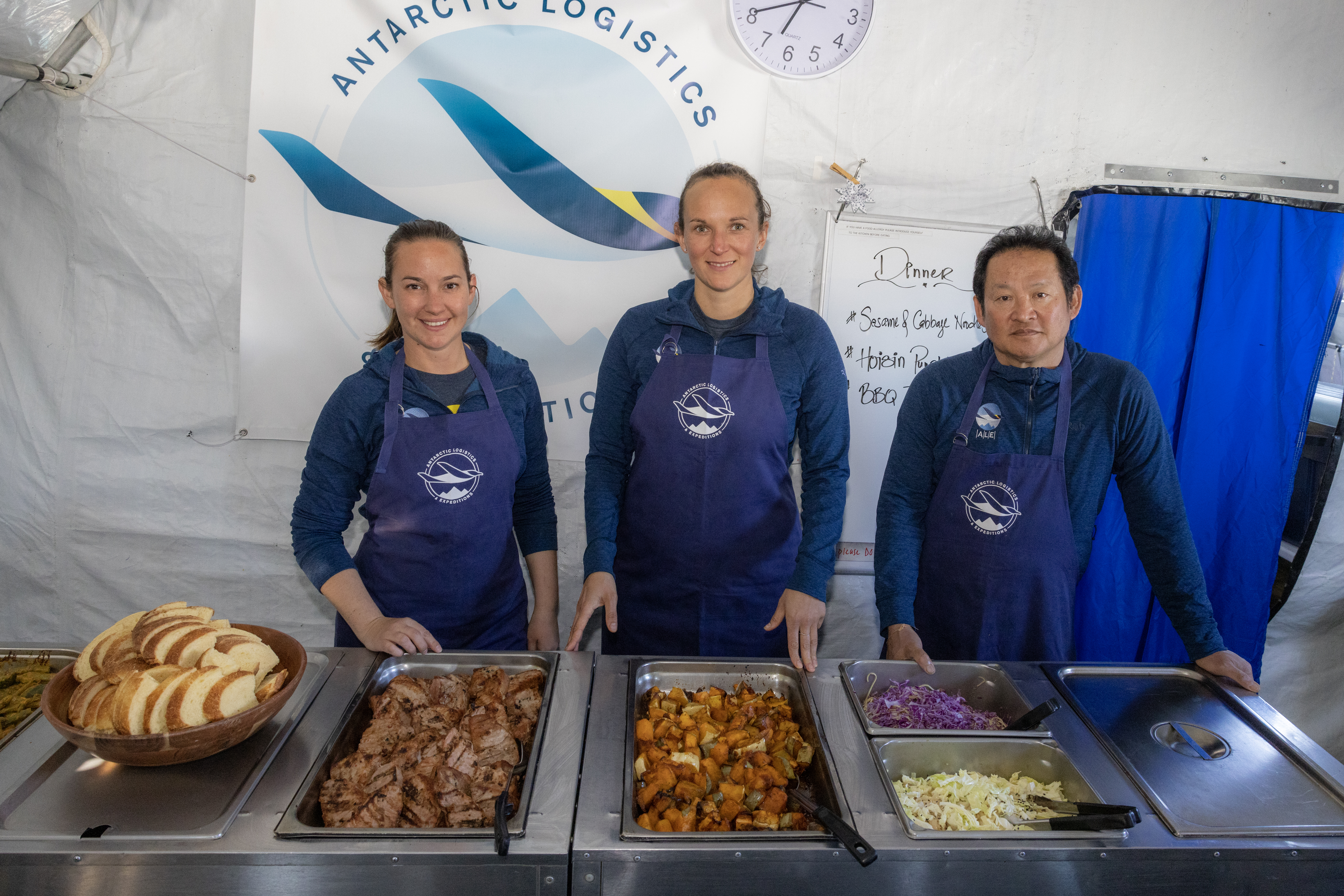 ALE chefs serve a buffet dinner