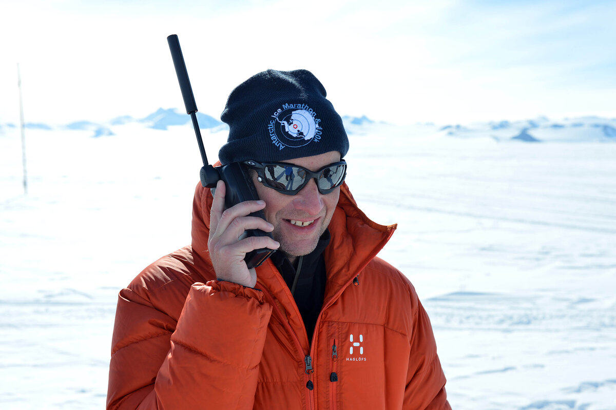 Guest calls home on an Iridium satellite phone
